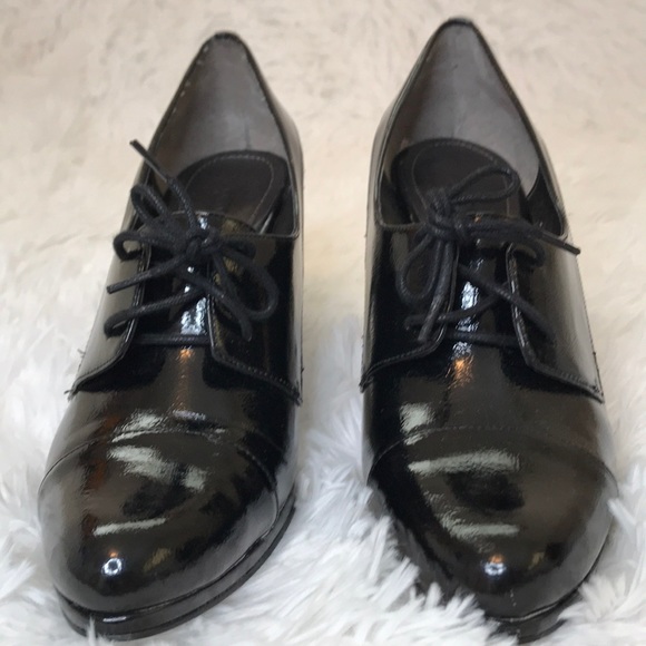 VÍCTOR patent leather laced heals; Alastair BLK 8M - Picture 4 of 6
